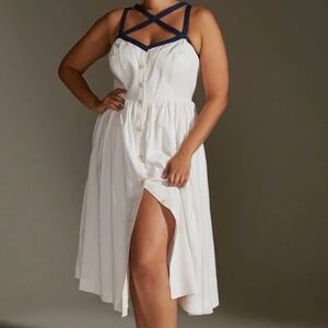 Anthropologie dress with criss cross detail